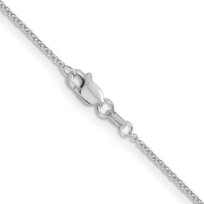 22 Inch 10K White Gold 10K Wg 1.2mm Cable Chain Necklace