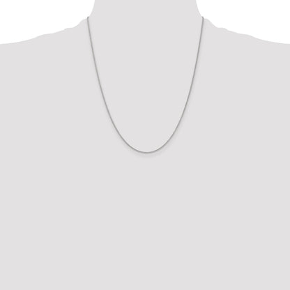 22 Inch 10K White Gold 10K Wg 1.2mm Cable Chain Necklace