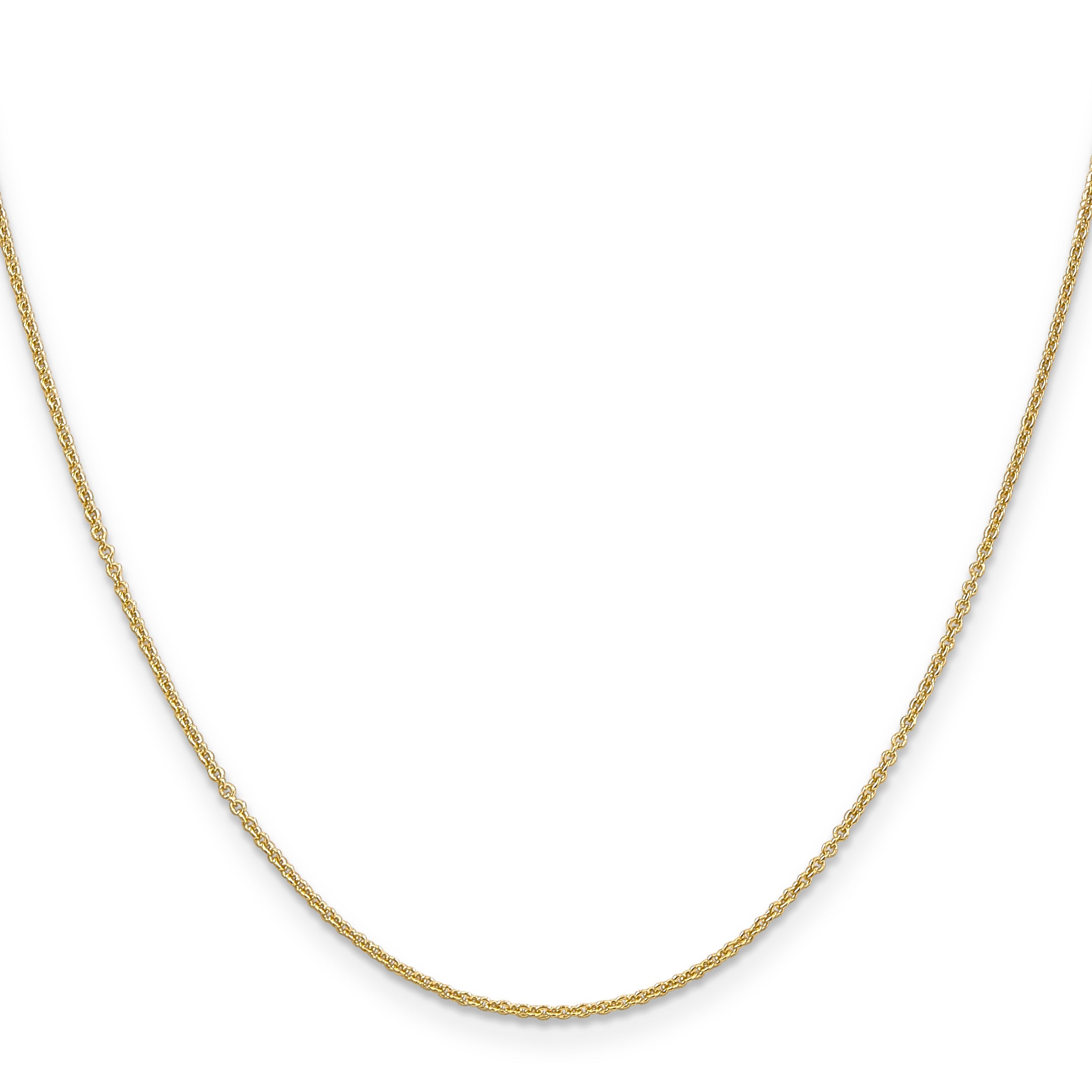 22 Inch 10K Yellow Gold 10K 1.2mm Cable Chain Necklace