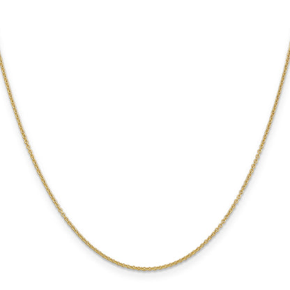 16 Inch 10K Yellow Gold 10K 1.2mm Cable Chain Necklace