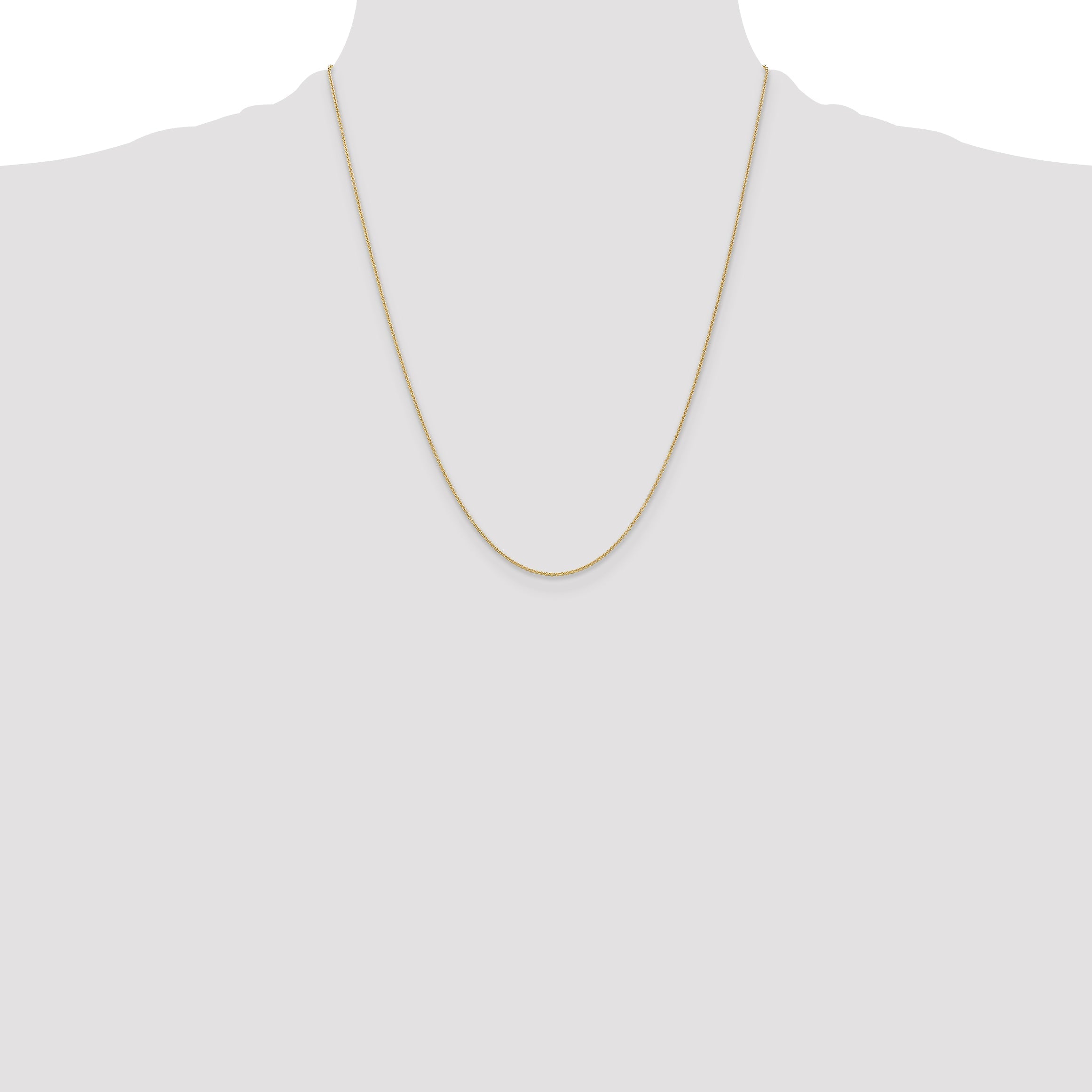 22 Inch 10K Yellow Gold 10K 1.2mm Cable Chain Necklace