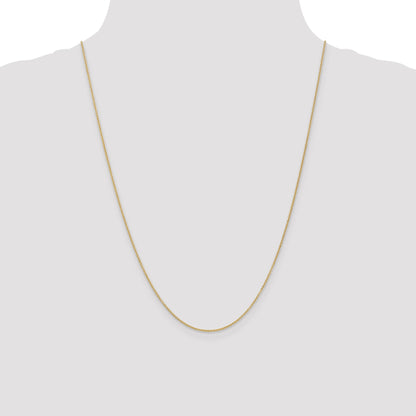 24 Inch 10K Yellow Gold 10K 1.2mm Cable Chain Necklace