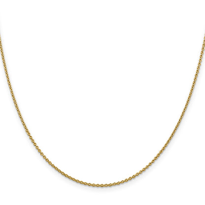 24 Inch 10K Yellow Gold 1.4mm Forzantine Cable Chain Necklace