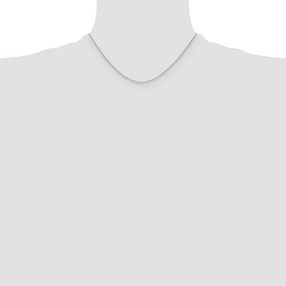 16 Inch 10K White Gold Wg 1.2mm D/C Cable Chain Necklace