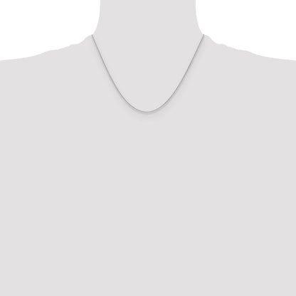 18 Inch 10K White Gold Wg 1.2mm D/C Cable Chain Necklace