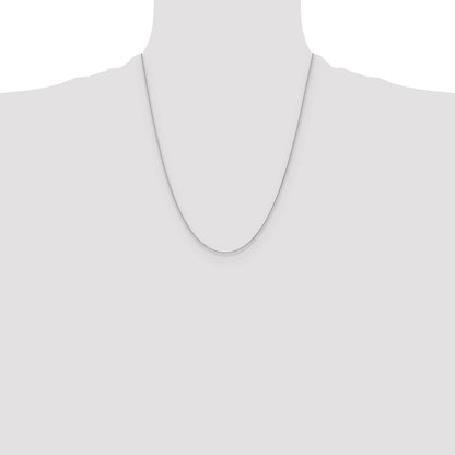 22 Inch 10K White Gold Wg 1.2mm D/C Cable Chain Necklace