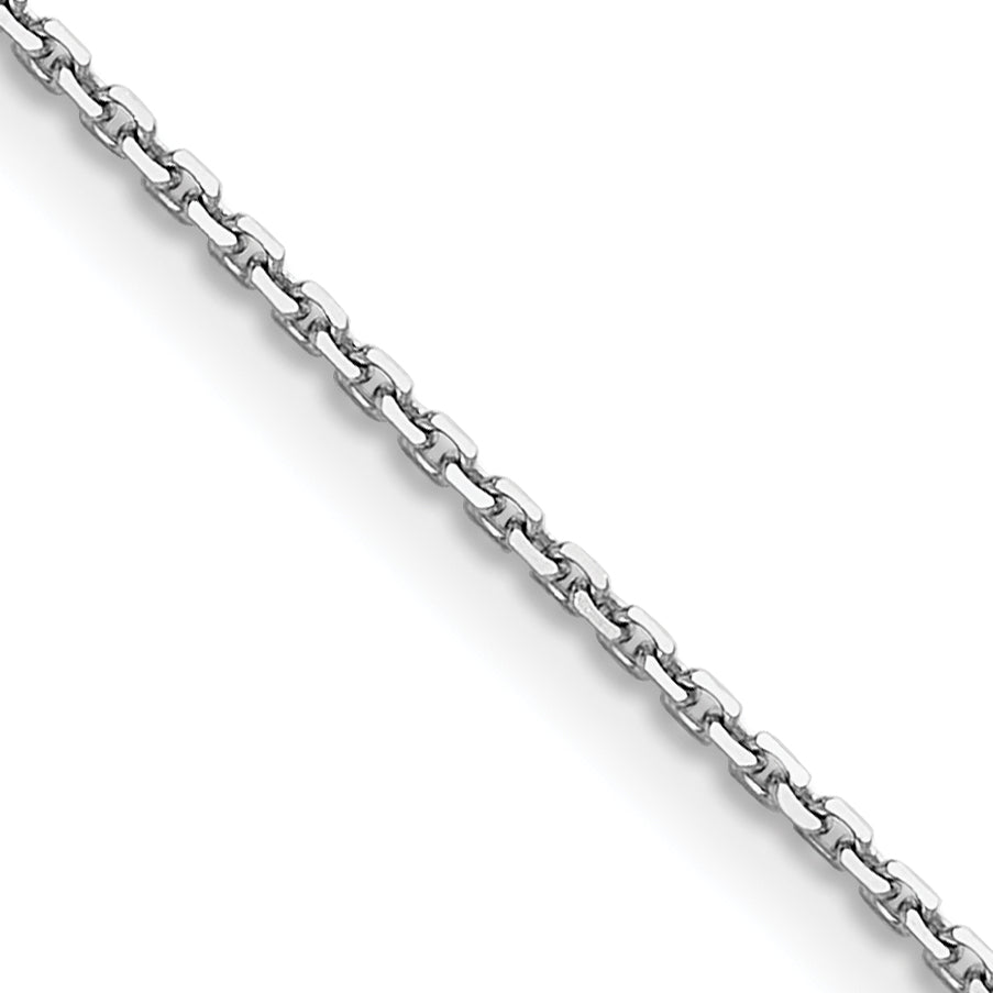 16 Inch 10K White Gold Wg 1.2mm D/C Cable Chain Necklace