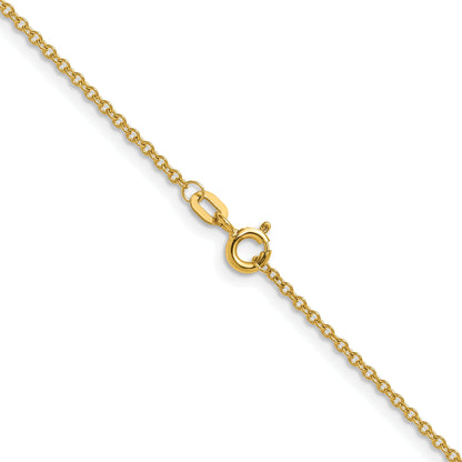 18 Inch 10K Yellow Gold 1.5mm Cable Chain Necklace