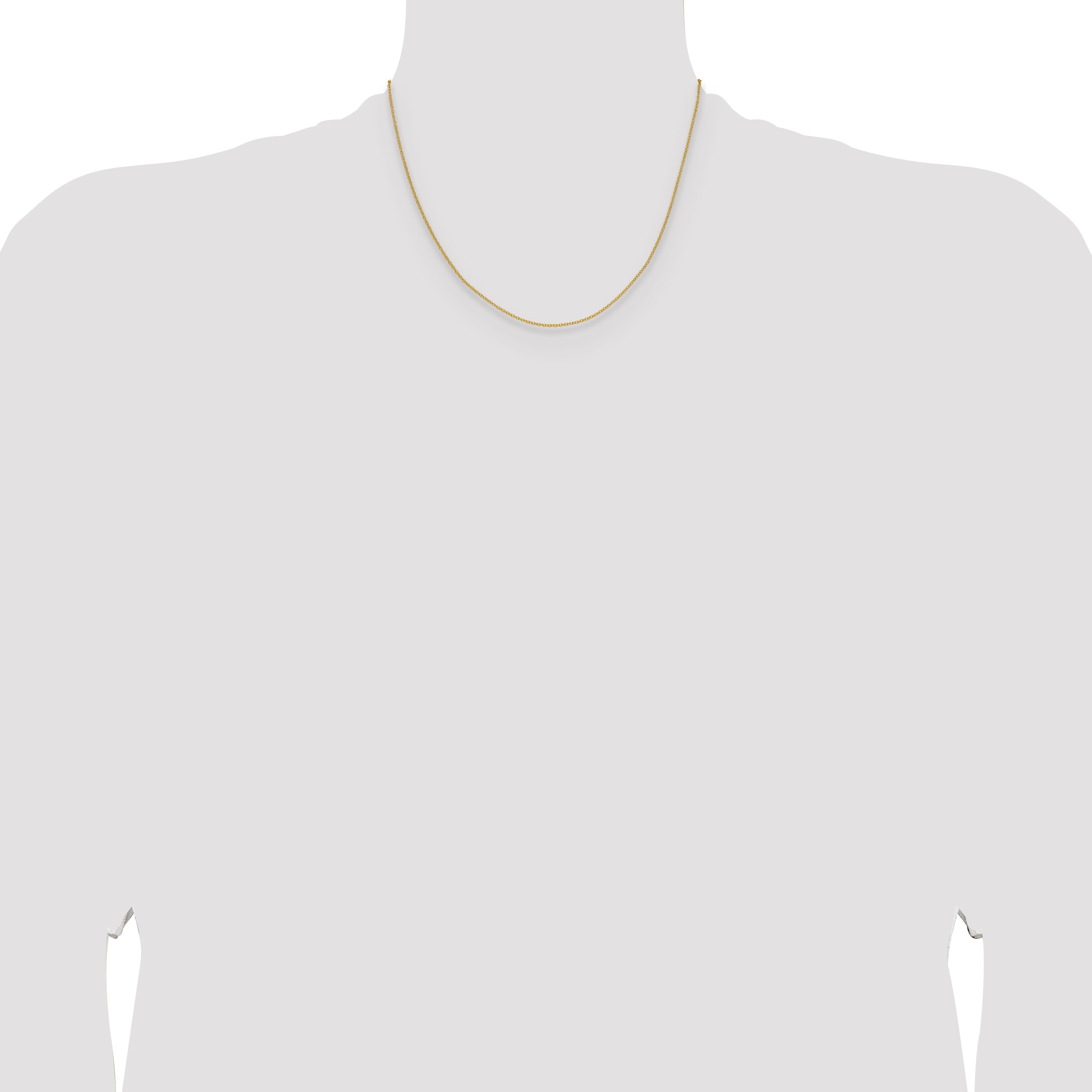 18 Inch 10K Yellow Gold 1.5mm Cable Chain Necklace