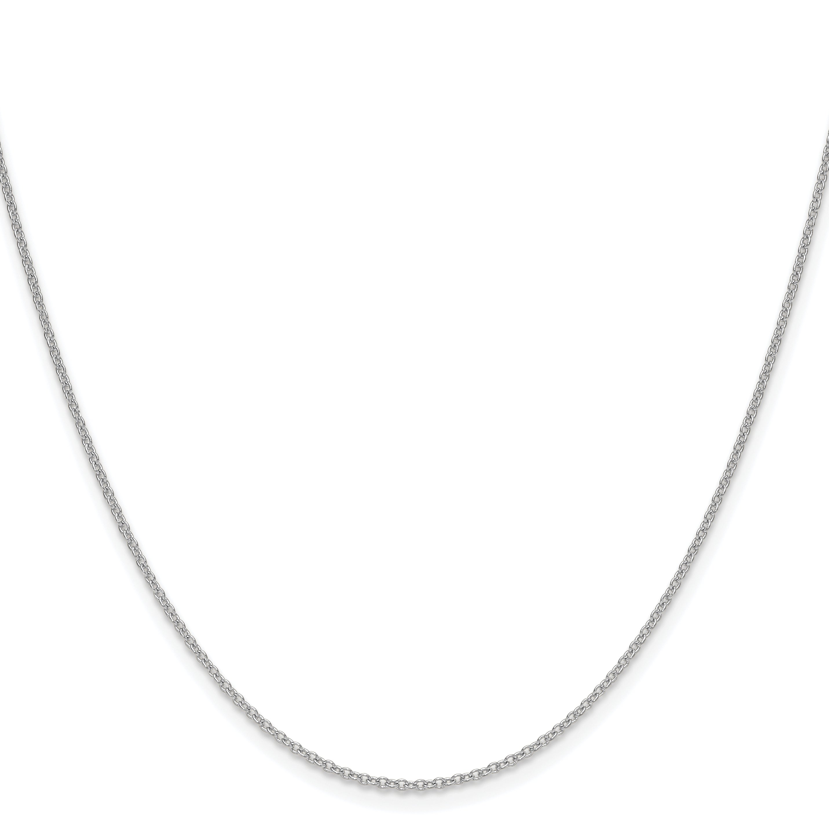 16 Inch 10K White Gold Wg 1.5mm Cable Chain Necklace