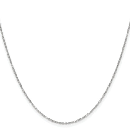 2 Inch 10K White Gold Wg 1.5mm Cable Chain Necklace