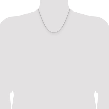 18 Inch 10K White Gold Wg 1.5mm Cable Chain Necklace