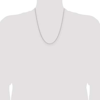 22 Inch 10K White Gold Wg 1.5mm Cable Chain Necklace