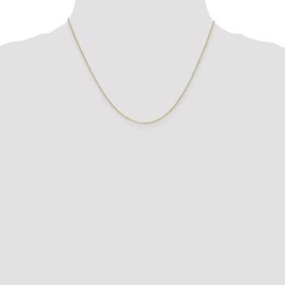 18 Inch 10K .8mm D/C Cable With Spring Ring Clasp Chain Necklace