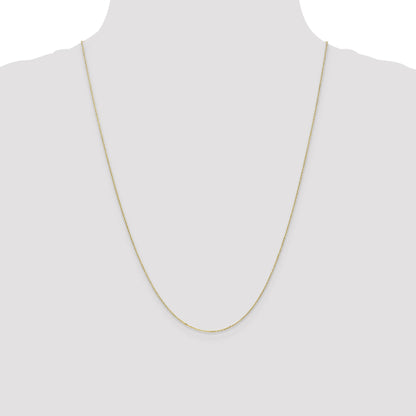 24 Inch 10K .8mm D/C Cable With Spring Ring Clasp Chain Necklace