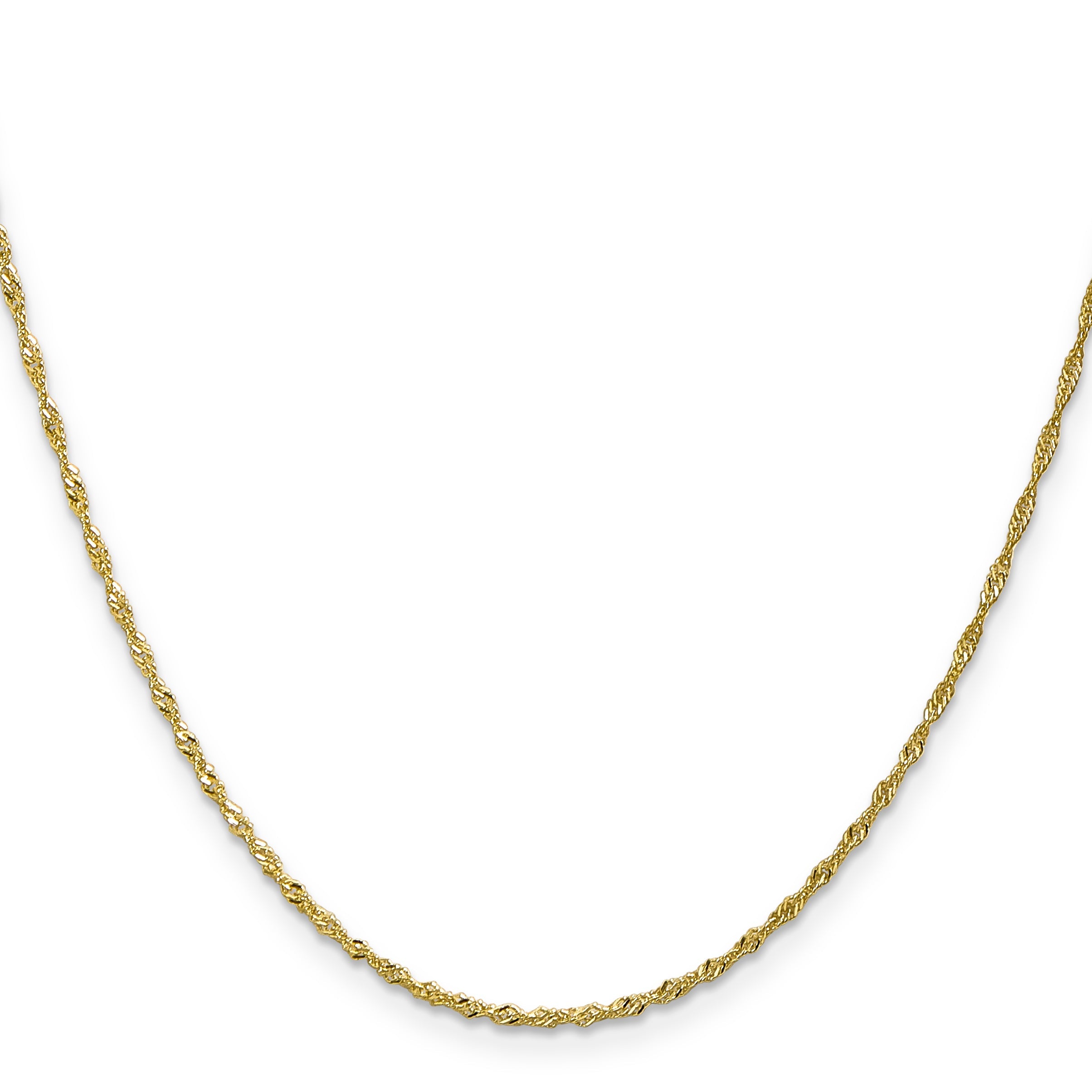 10K Yellow Gold 1.4mm Singapore Chain