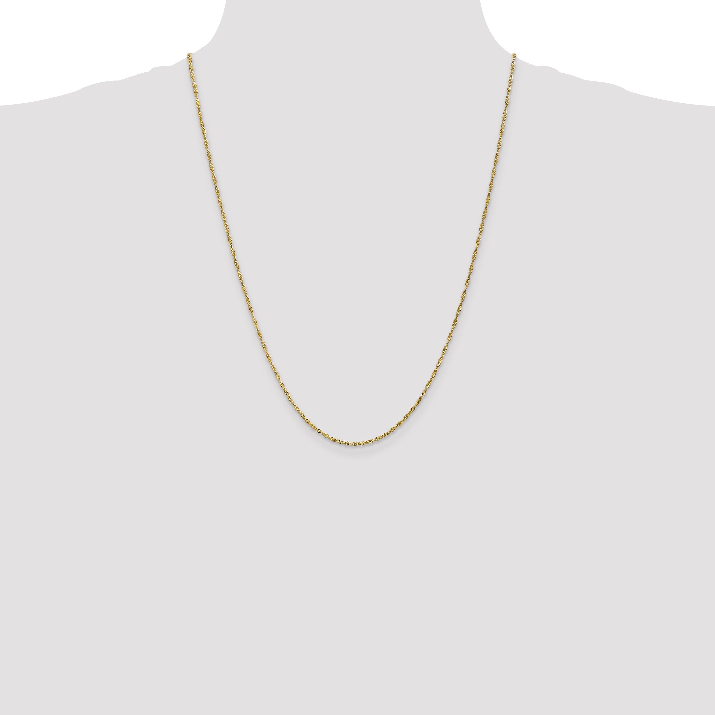 10K Yellow Gold 1.4mm Singapore Chain