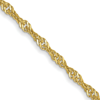 10K Yellow Gold 1.4mm Singapore Chain