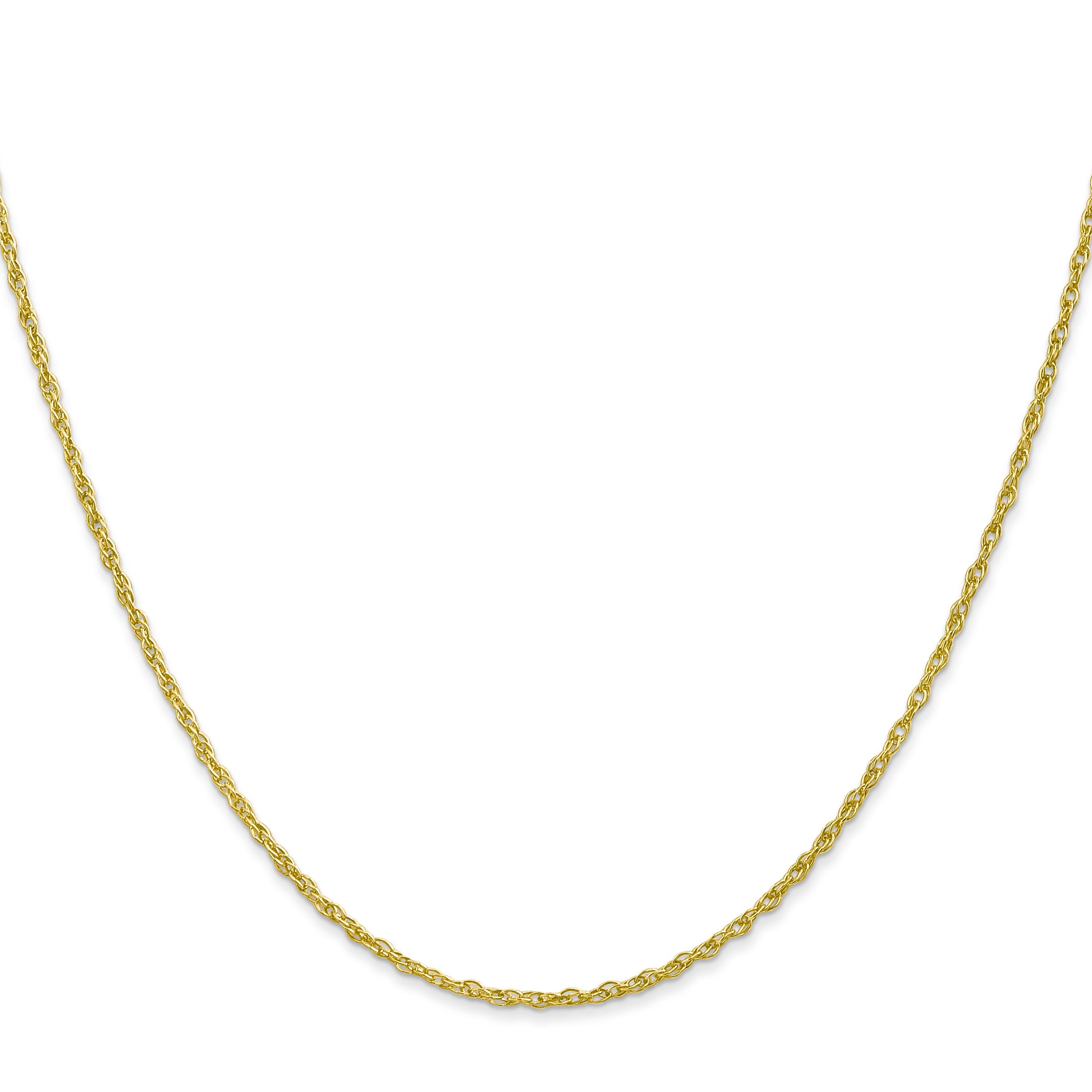 16 Inch 10K Yellow Gold 1.3mm Heavy-Baby Rope Chain Necklace