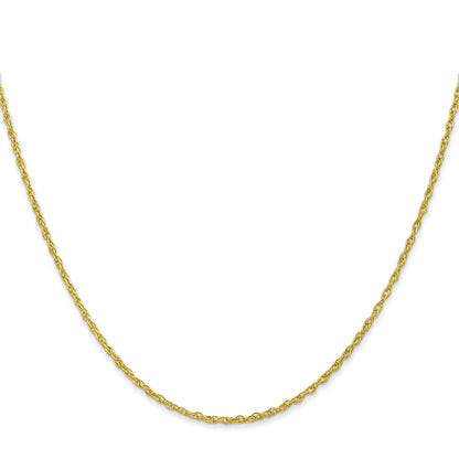 24 Inch 10K Yellow Gold 1.3mm Heavy-Baby Rope Chain Necklace