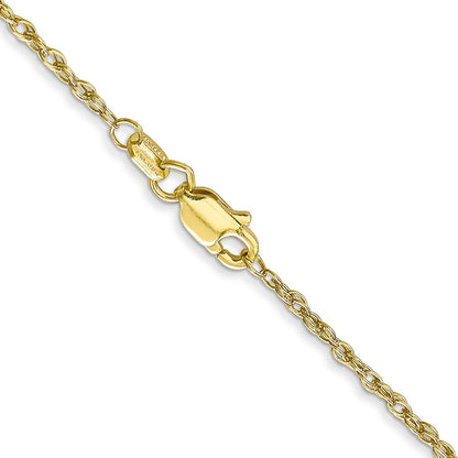 22 Inch 10K Yellow Gold 1.3mm Heavy-Baby Rope Chain Necklace
