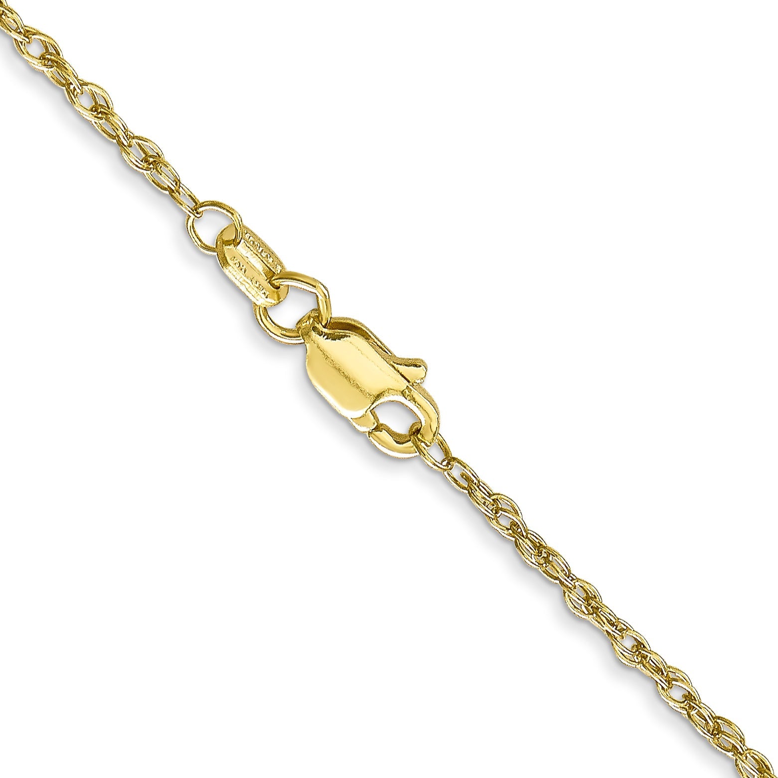 24 Inch 10K Yellow Gold 1.3mm Heavy-Baby Rope Chain Necklace