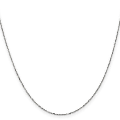 22 Inch 10K White Gold Wg .9mm Cable Chain Necklace