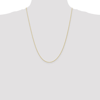 24 Inch 10K Yellow Gold 1mm Parisian Wheat Chain Necklace