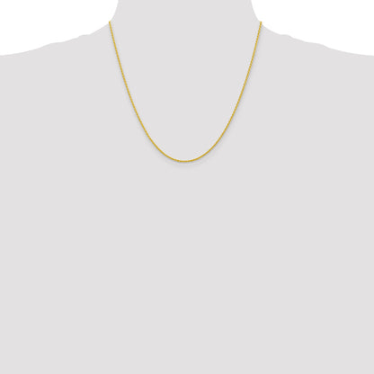 2 Inch 10K Yellow Gold 1.5mm Parisian Wheat Chain Necklace