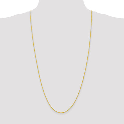 3 Inch 10K Yellow Gold 1.5mm Parisian Wheat Chain Necklace