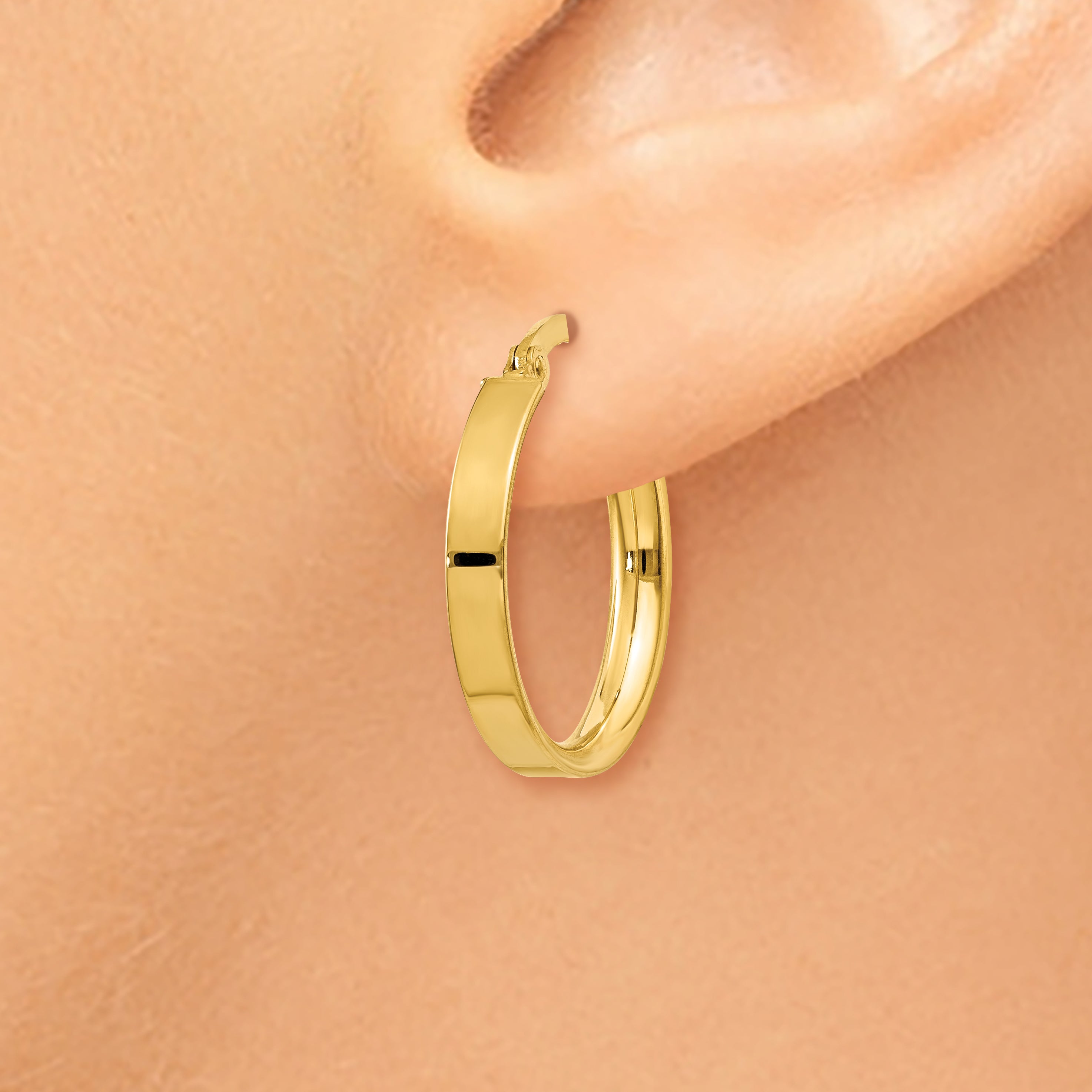 10K Yellow Gold 3mm Small Hoop Earrings