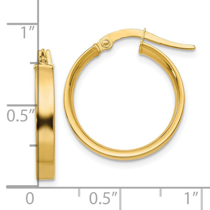 10K Yellow Gold 3mm Small Hoop Earrings