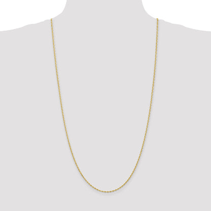 3 Inch 10K Yellow Gold 1.85mm D/C Quadruple Rope Chain Necklace