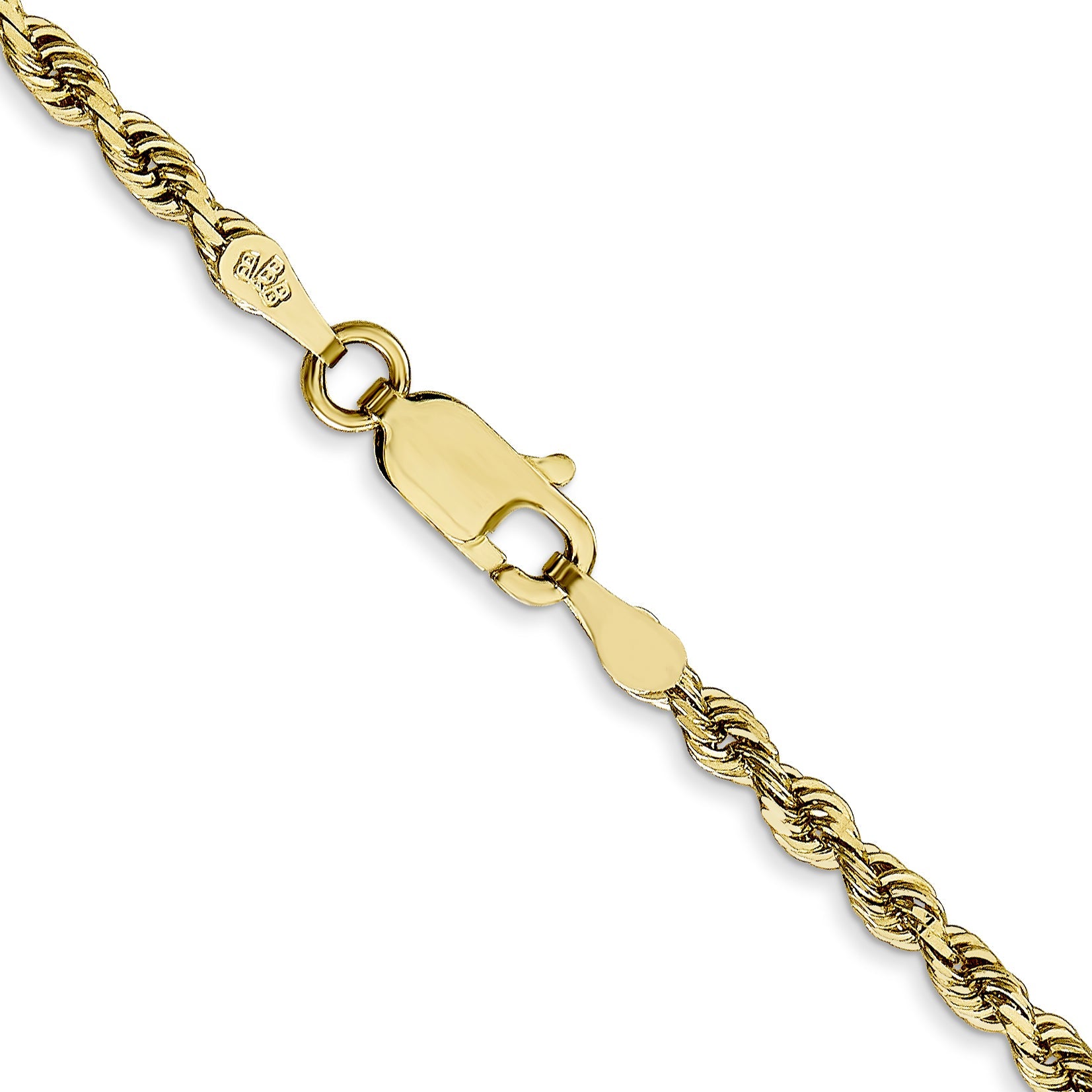 26 Inch 10K Yellow Gold 2.75mm D/C Quadruple Rope Chain Necklace
