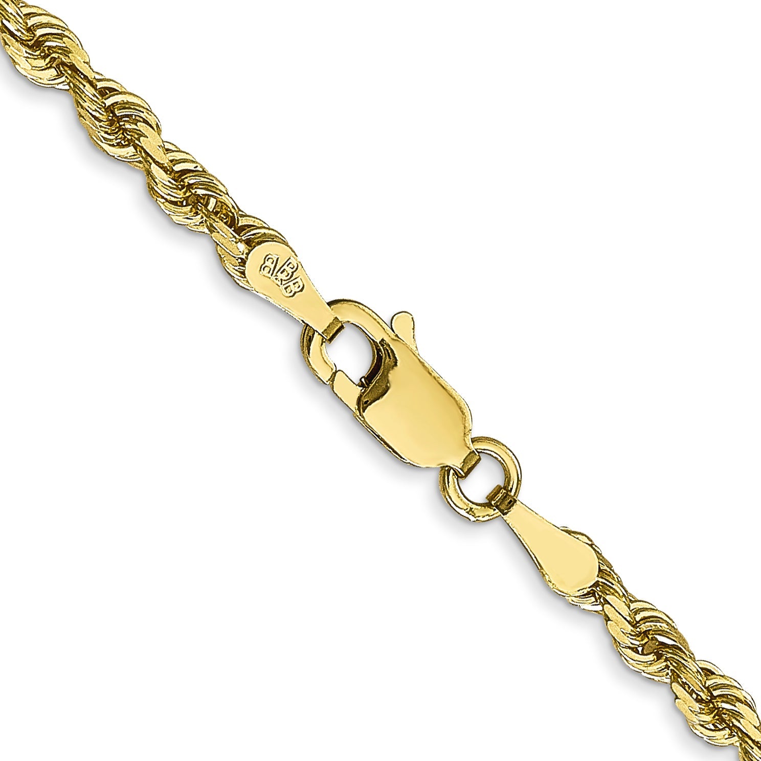 26 Inch 10K Yellow Gold 3mm D/C Quadruple Rope Chain Necklace