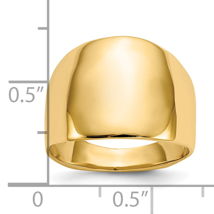 10K Yellow Gold 10K Polished Dome Ring