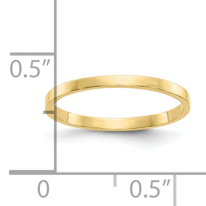 10K Yellow Gold 10K High Polished Band Childs Ring
