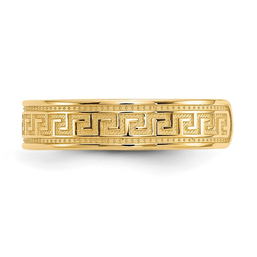 10K Yellow Gold 10K Greek Key Toe Ring