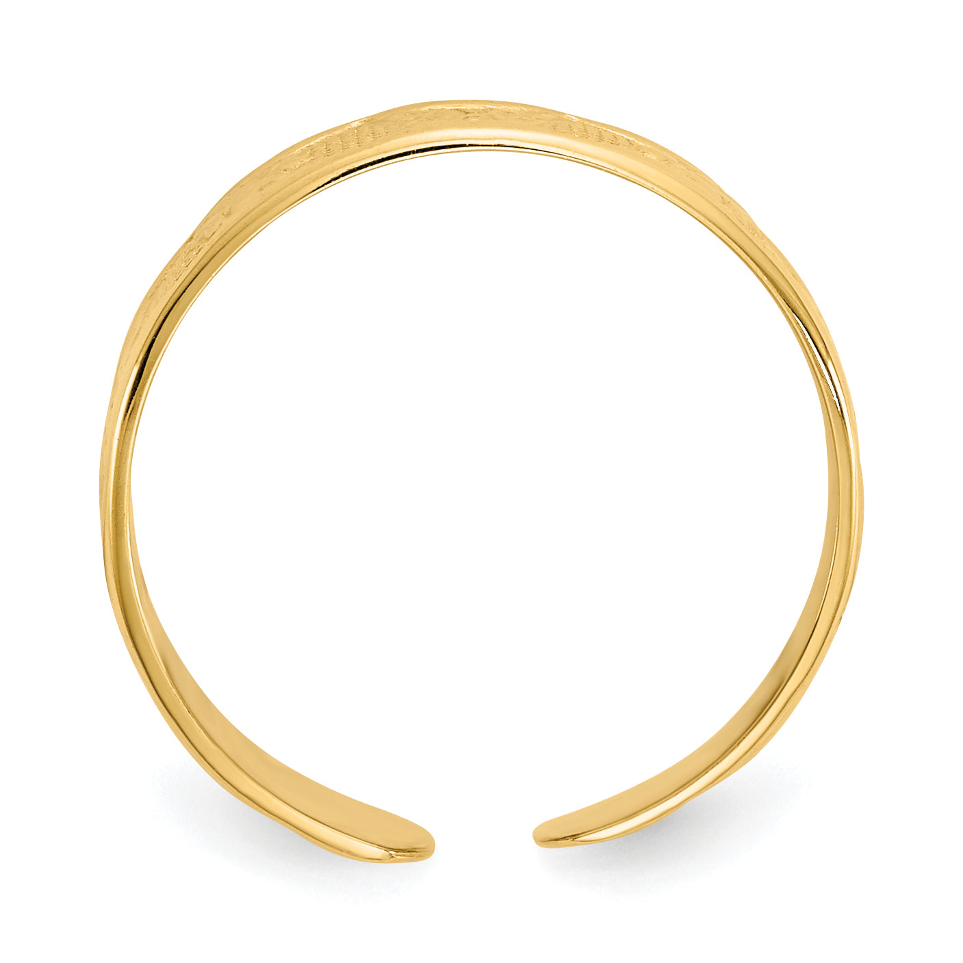 10K Yellow Gold 10K Adjustable Polished Band Toe Ring