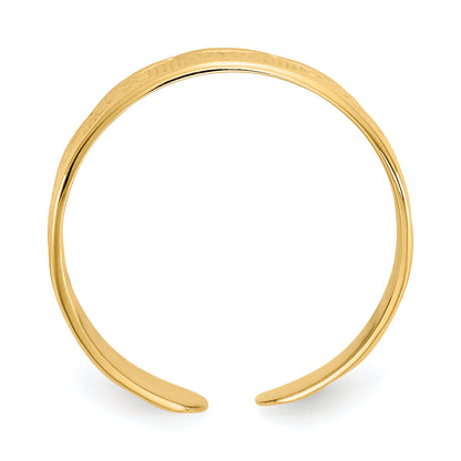 10K Yellow Gold 10K Adjustable Polished Band Toe Ring
