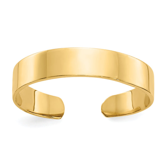 10K Yellow Gold 10K Adjustable Polished Band Toe Ring