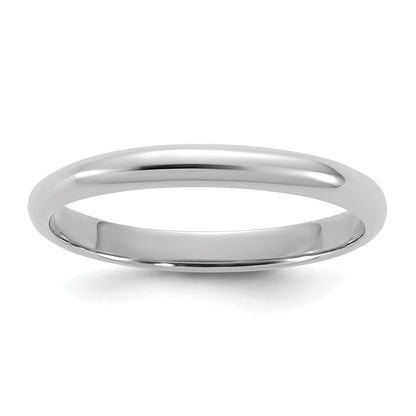 10K White Gold 2mm Half-Round Band Size 3 Baby / Children'S Ring