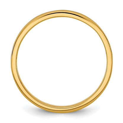 10K Yellow Gold 10K High Polished 2mm Flat Band Size 3 Baby / Children'S Ring