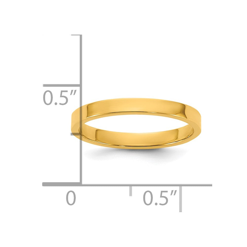 10K Yellow Gold 10K High Polished 2mm Flat Band Size 3 Baby / Children'S Ring