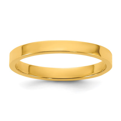 10K Yellow Gold 10K High Polished 2mm Flat Band Size 3 Baby / Children'S Ring