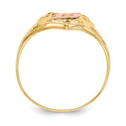 10K Two-Tone Two-Tone Amor 15 Heart Ring