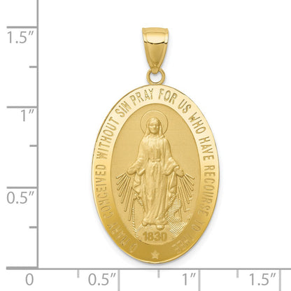 10K Yellow Gold Miraculous Medal Pendant