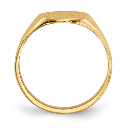 10K Yellow Gold 9.5X10.0mm Closed Back Signet Ring