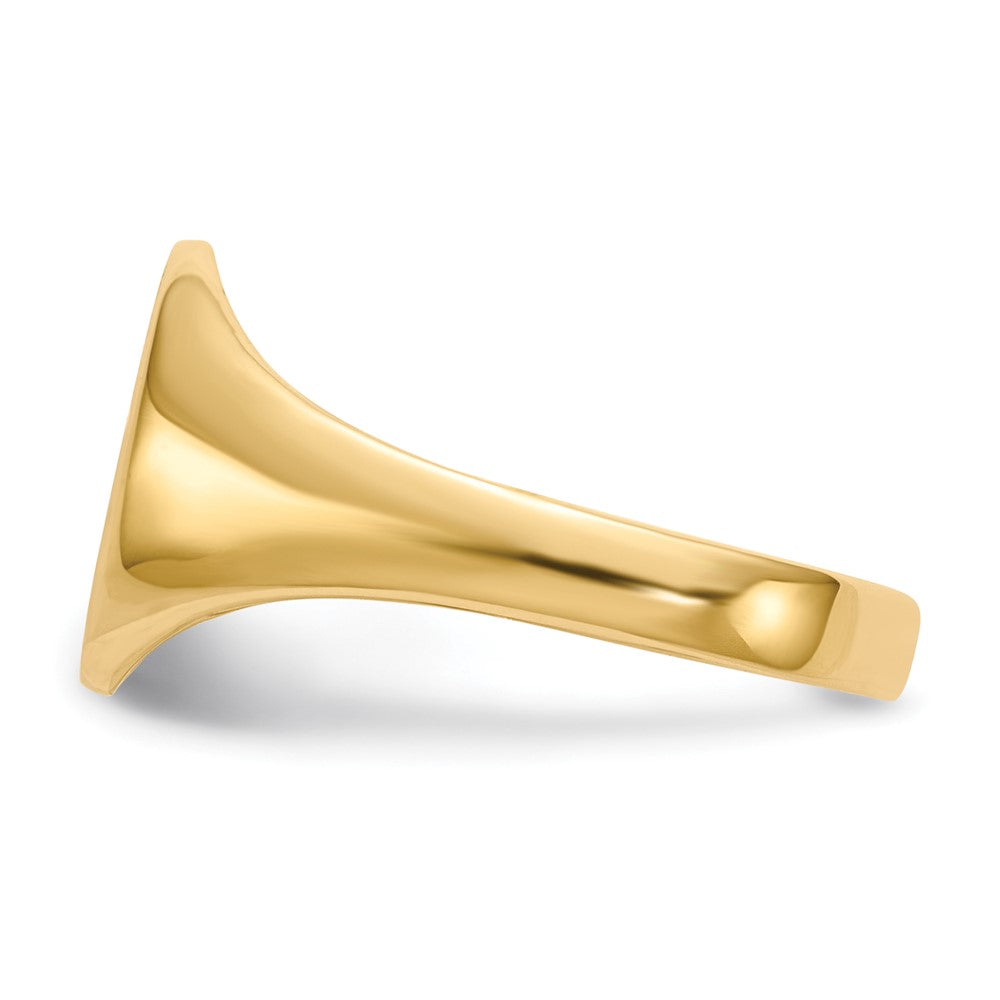 10K Yellow Gold 9.5X10.0mm Closed Back Signet Ring