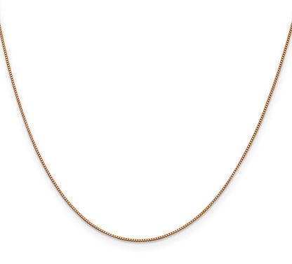 10K Rose Gold .70mm Box Chain